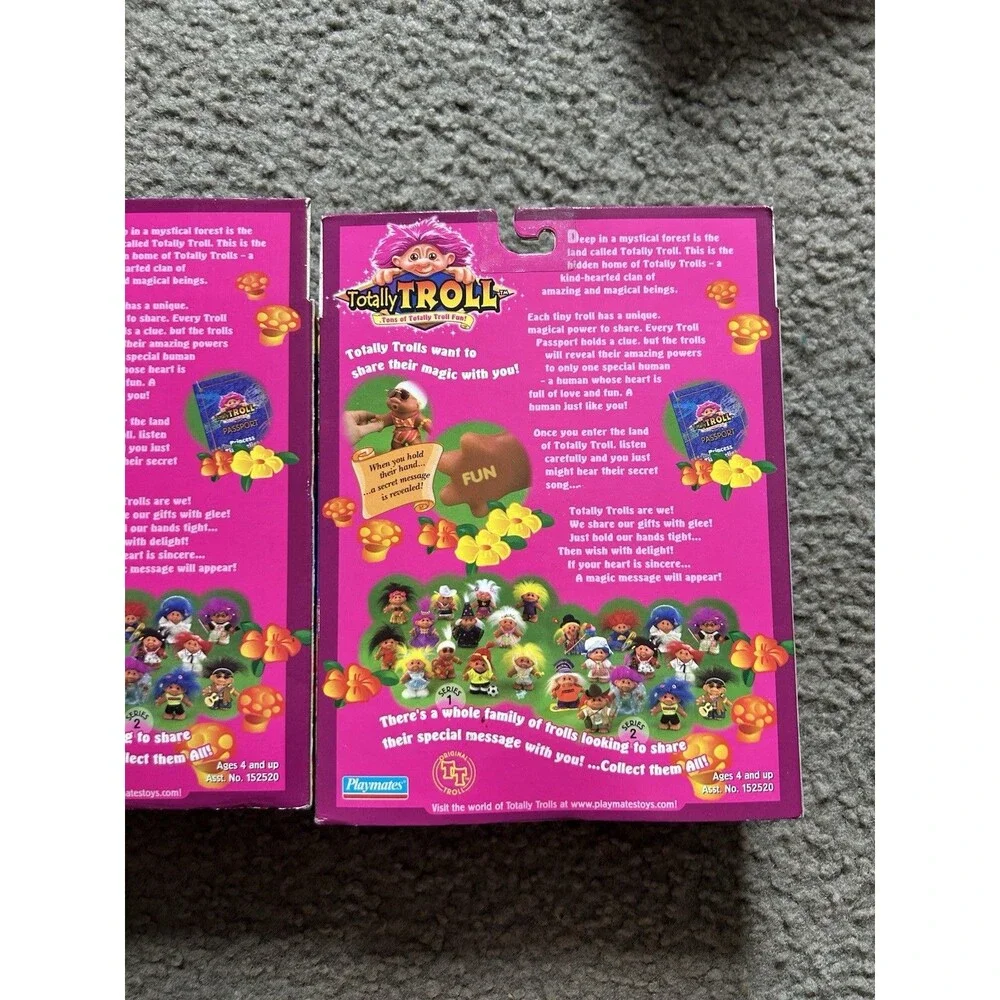 Vintage NEW 2001 Totally Trolls Dolls Kiki Kicker & Melody Rock SEALED